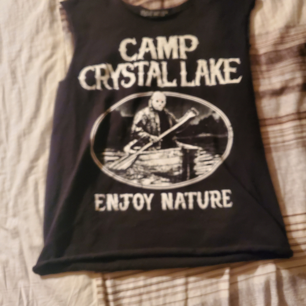 Spencer's Black Camp Crystal Lake Tank Top